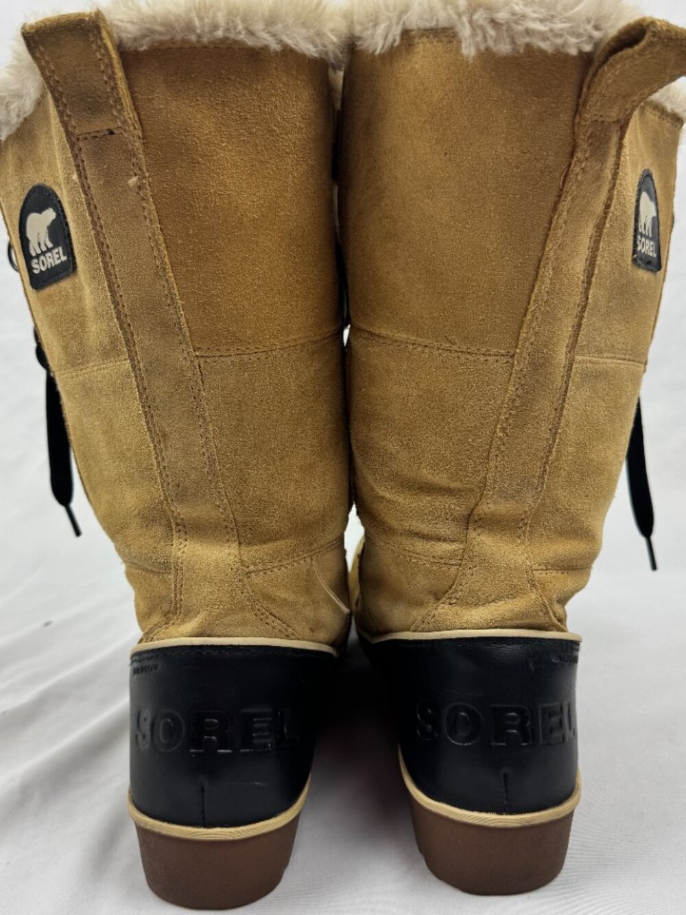 Sorel Women's Size 10 Joan of Arc Tan Faux Fur Lined Waterproof Snow Boots - Picture 3 of 5